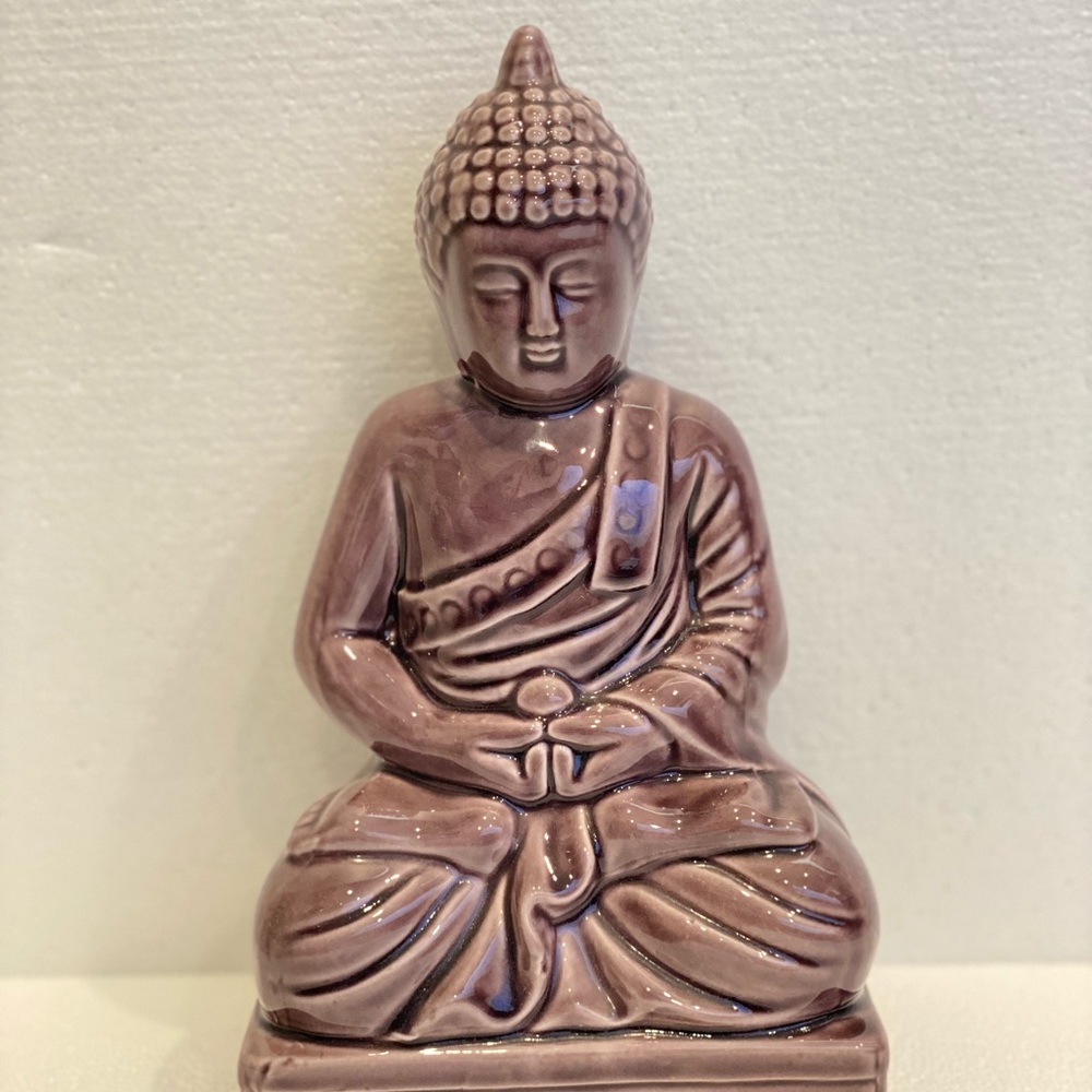Meditation Dhyana Vintage Purple Dhyana Buddha Statue